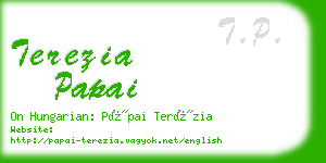 terezia papai business card